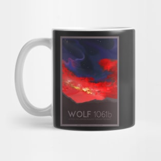 Art Deco Space Travel Poster - Wolf 1061-b Mug